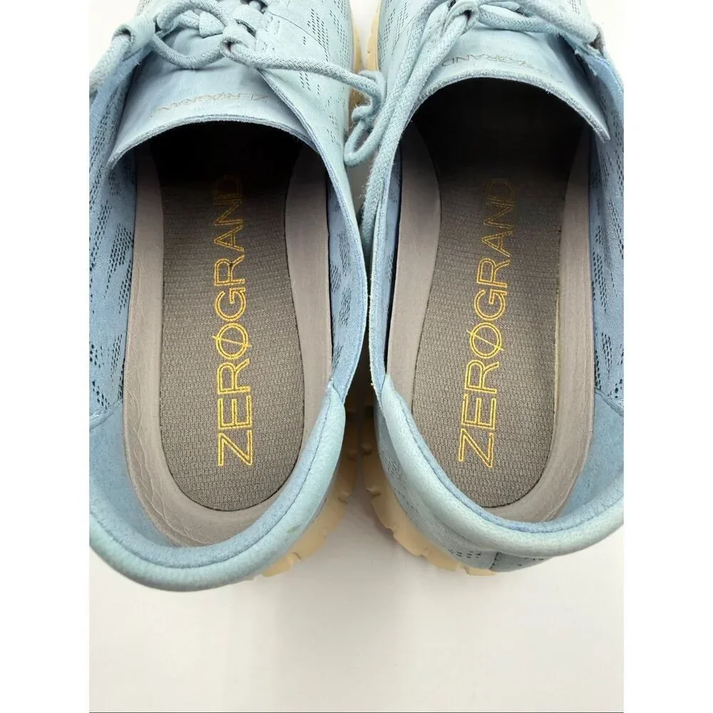 Cole Haan ZERØGRAND Light Blue Perforated Oxford Sneakers Women’s Size 7.5B